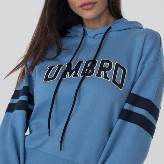 Blusa Moletom Umbro College Concept com Capuz Feminino