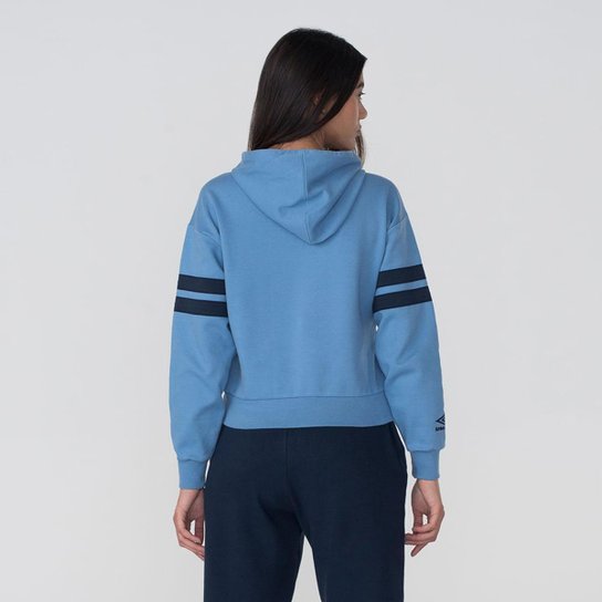Blusa Moletom Umbro College Concept com Capuz Feminino