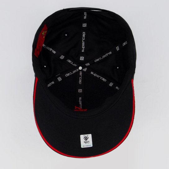 Boné Sport Recife Basic Preto e Vermelho
