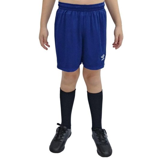 Calção De Futebol Umbro Aria Infantil Azul Marinho