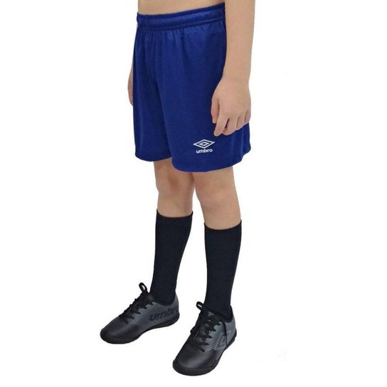 Calção De Futebol Umbro Aria Infantil Azul Marinho
