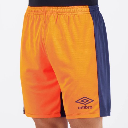 Calção Umbro Raptor Laranja e Marinho