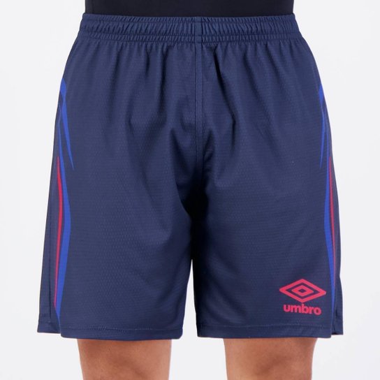 Calção Umbro Rush Marinho e Vermelho