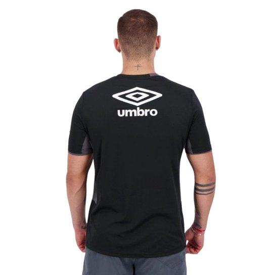 Camisa Masculina Juiz Árbitro Árbitragem Umbro TWR Fit Preta