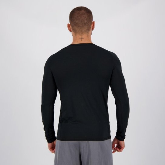 Camisa Umbro Diamond Basic Manga Longa Preta