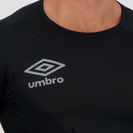 Camisa Umbro Diamond Basic Manga Longa Preta