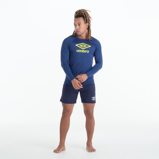 Camisa Umbro Futevôlei Graphic Manga Longa Masculina