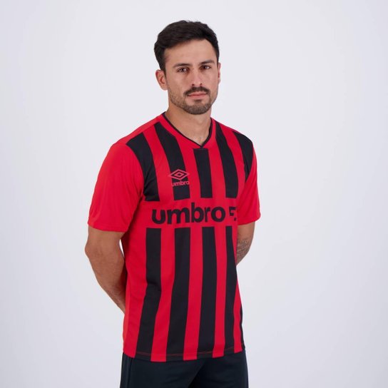 Camisa Umbro Sponsor Vermelha e Preta