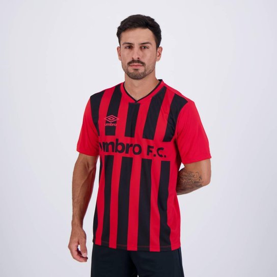 Camisa Umbro Sponsor Vermelha e Preta