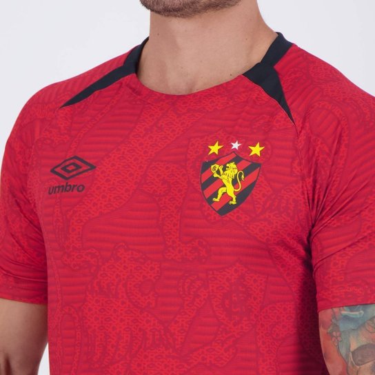 Camisa Umbro Sport Recife Aquecimento 2024 Vermelha