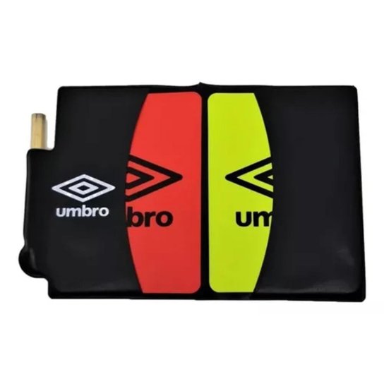 Cartão De Árbitro Umbro Oficial Amarelo E Vermelho Original