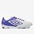 Chuteira Campo Umbro Adamant Master Class Club Unissex - Branco+Roxo