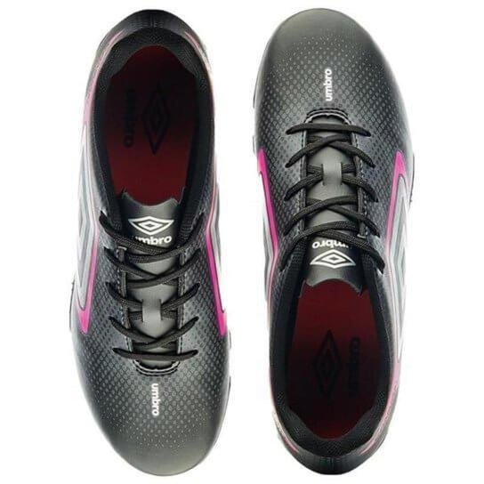 Chuteira Campo Umbro Cannon Masculino-Preto+Rosa