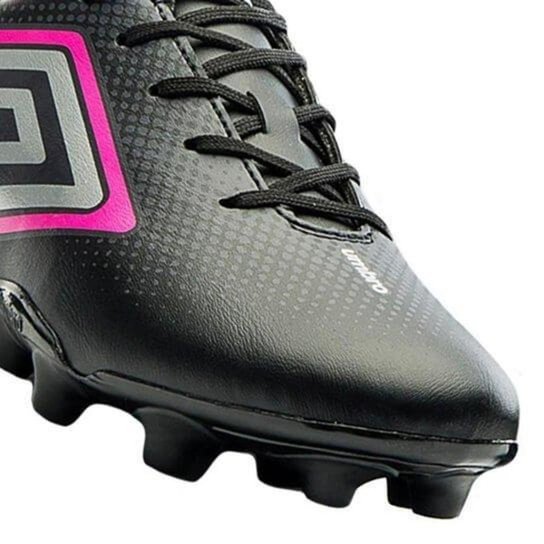 Chuteira Campo Umbro Cannon Masculino-Preto+Rosa