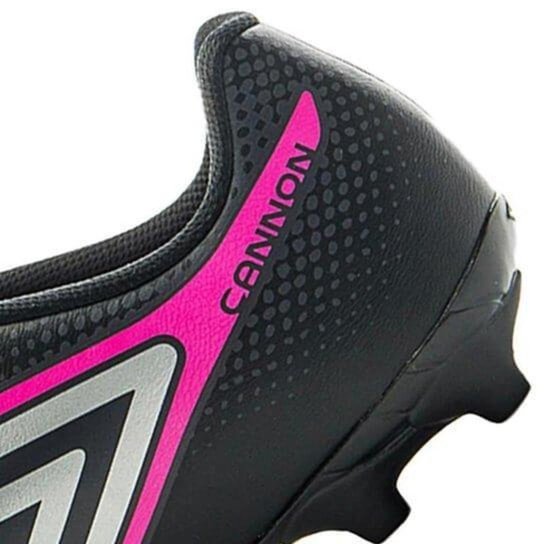 Chuteira Campo Umbro Cannon Masculino-Preto+Rosa