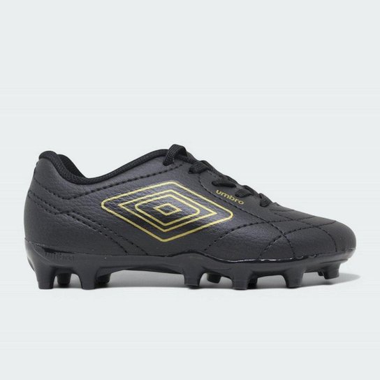 Chuteira Campo Umbro Class Fotballer Jr infantil - preto e dourado