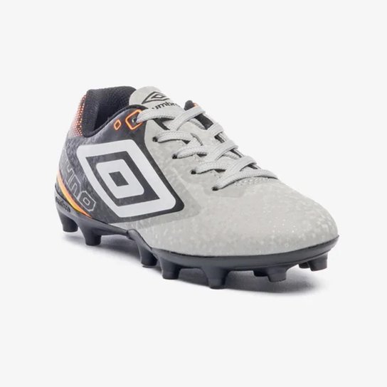 Chuteira Campo Umbro Techno II Jr Infantil Cinza