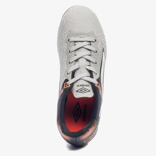 Chuteira Campo Umbro Techno II Jr Infantil Cinza