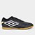 Chuteira Futsal Infantil Umbro Sense Unissex - Preto+Verde Limão