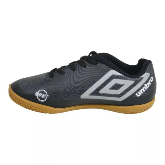 Chuteira Futsal Umbro Orbit Masculina - Preto e Cinza