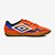 Chuteira Futsal Umbro Prisma Unissex - Laranja+Branco