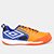 Chuteira Futsal Umbro Pro 5 Bump Unissex - Laranja+Branco
