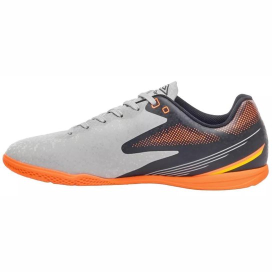 Chuteira Futsal Umbro Techno II Unissex Cinza Laranja