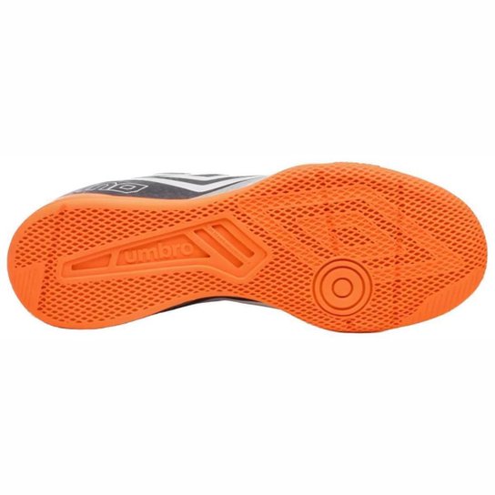 Chuteira Futsal Umbro Techno II Unissex Cinza Laranja