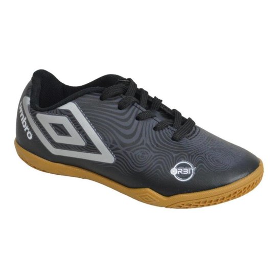 Chuteira para Futsal Umbro Orbit 33 Infantil - Preto e Prata