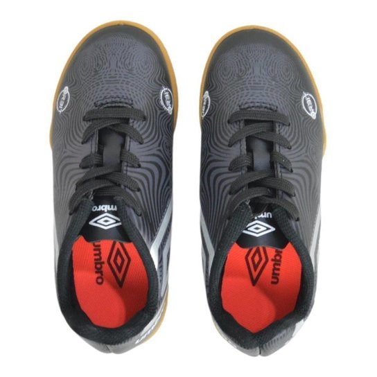 Chuteira para Futsal Umbro Orbit 33 Infantil - Preto e Prata