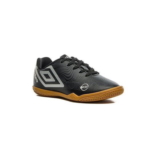 Chuteira para Futsal Umbro Orbit 33 Infantil - Preto e Prata
