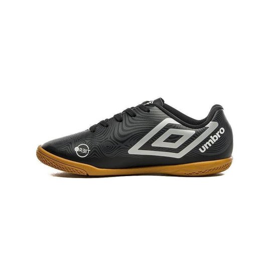 Chuteira para Futsal Umbro Orbit 33 Infantil - Preto e Prata