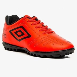 Chuteira Society Umbro Class Fiery Masculina - Coral - 44