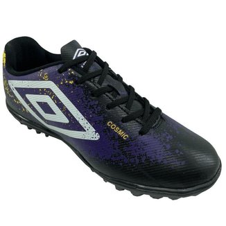 Chuteira Society Umbro Cosmic - Preto e Roxo - 41