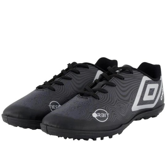 Chuteira Society Umbro Orbit 36 Infantil - Preto e Cinza