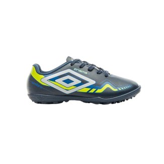 Chuteira Society Umbro Prisma+ 35 Infantil - Laranja e Azul