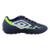 Chuteira Society Umbro Prisma+ 36 Infantil - Preto e Laranja - Azul+limão