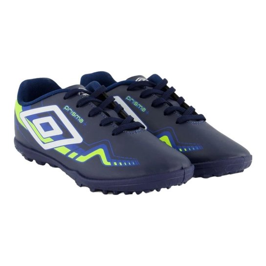 Chuteira Society Umbro Prisma+ 36 Infantil - Preto e Laranja