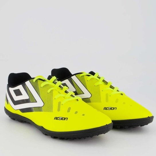 Chuteira Umbro Action Society Verde e Branca