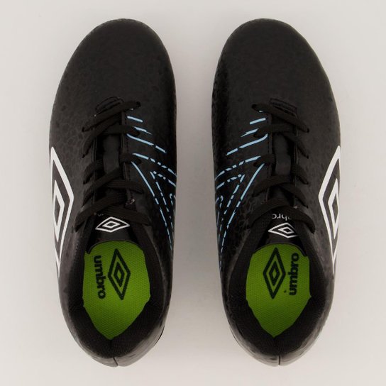 Chuteira Umbro Adamant Campo Juvenil Preta e Branca