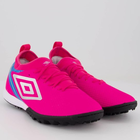 Chuteira Umbro Adamant Top Society Rosa e Azul