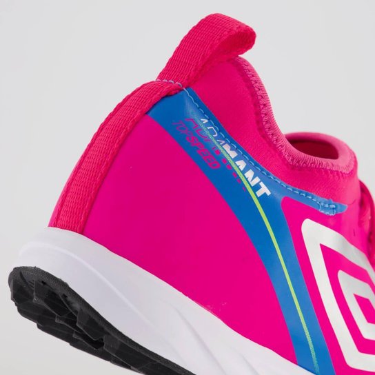 Chuteira Umbro Adamant Top Society Rosa e Azul