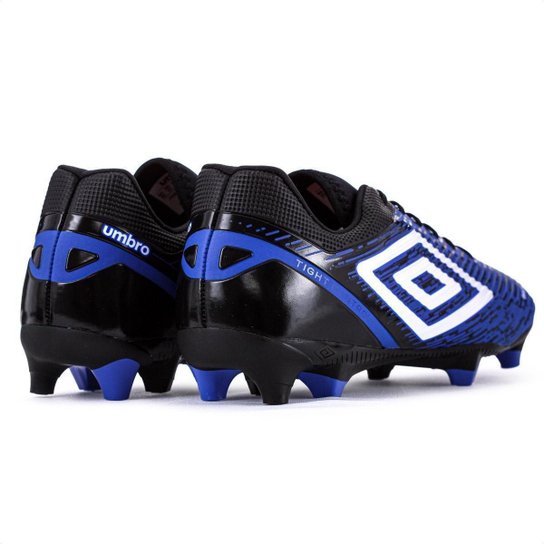 Chuteira Umbro Campo Gravity Azul e Preto Branco - Masculino
