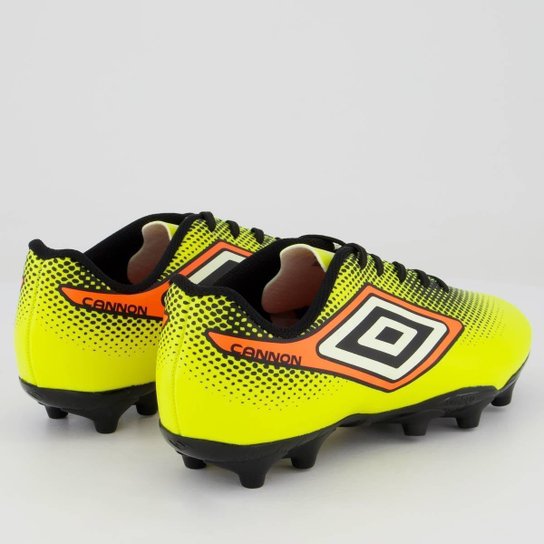 Chuteira Umbro Cannon Campo Juvenil Verde Fluorescente