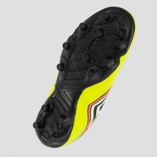 Chuteira Umbro Cannon Campo Juvenil Verde Fluorescente