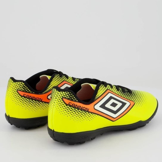 Chuteira Umbro Cannon Society Juvenil Verde Fluorescente