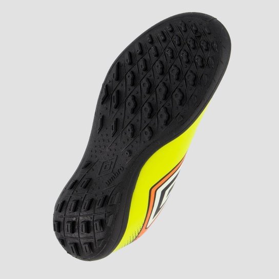 Chuteira Umbro Cannon Society Juvenil Verde Fluorescente