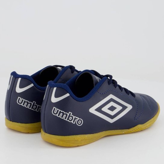 Chuteira Umbro Class 2.2 Futsal Juvenil Marinho e Prata