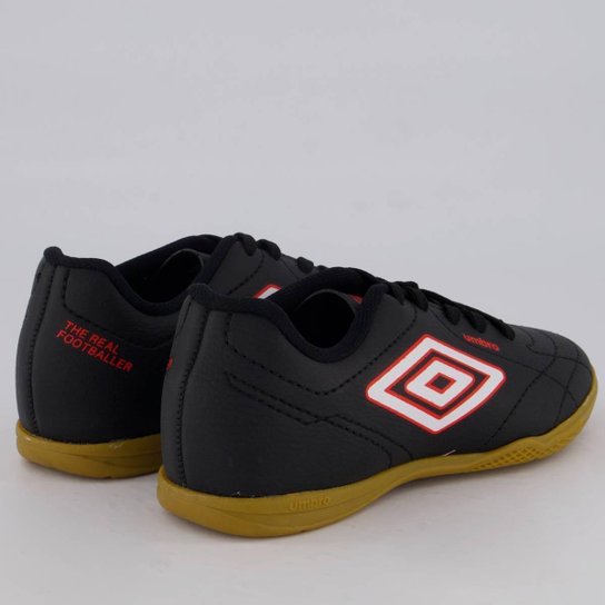 Chuteira Umbro Class Footballer Futsal Juvenil Preta e Branca
