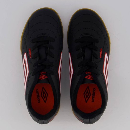 Chuteira Umbro Class Footballer Futsal Juvenil Preta e Branca